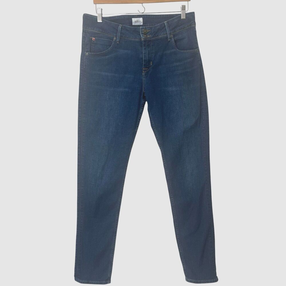 Hudson Jeans Women's Size 31 Collin Skinny Flap Pocket Stretch Blue Denim USA‎